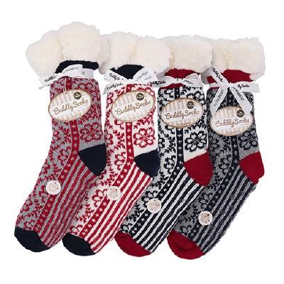 Cuddly Socks - Kuschelsocken Anti-Slip - Finnland Stil - Weihnachtsdesign - Sanitätshaus-Online.Shop